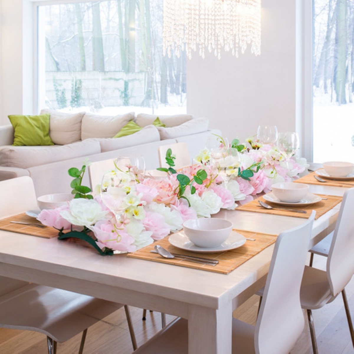Flores para Centro De Mesa De Comedor De Boda Con Arco 6 pzs, rosa palo