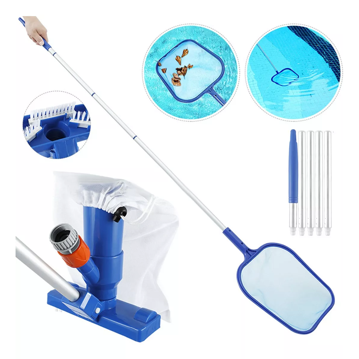 Aspirador Con Cepillo Para Piscinas Inflables