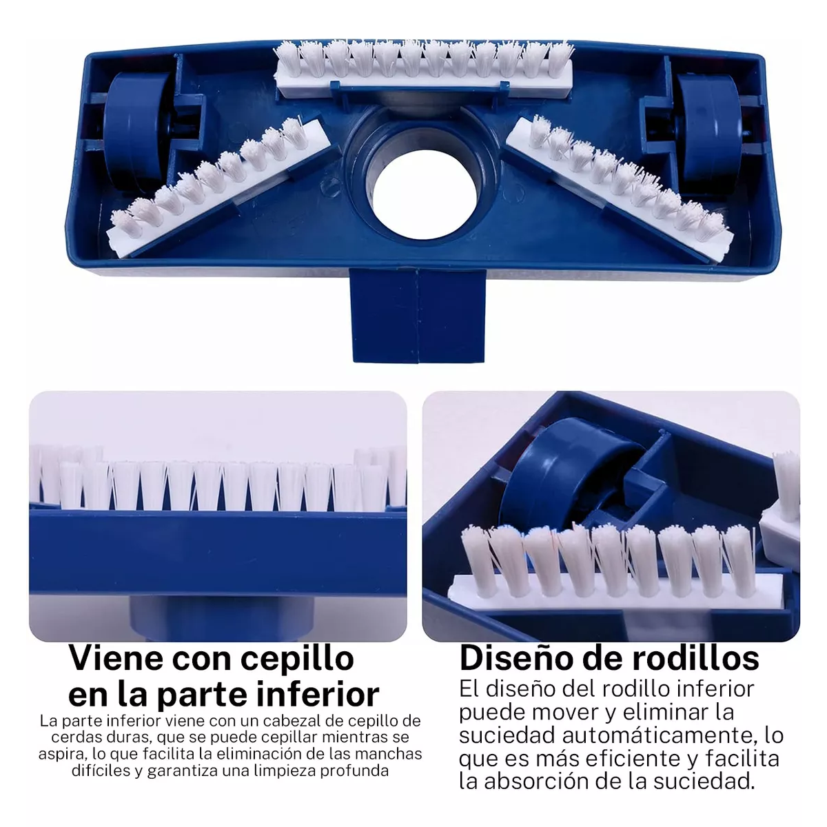 Aspirador Con Cepillo Para Piscinas Inflables