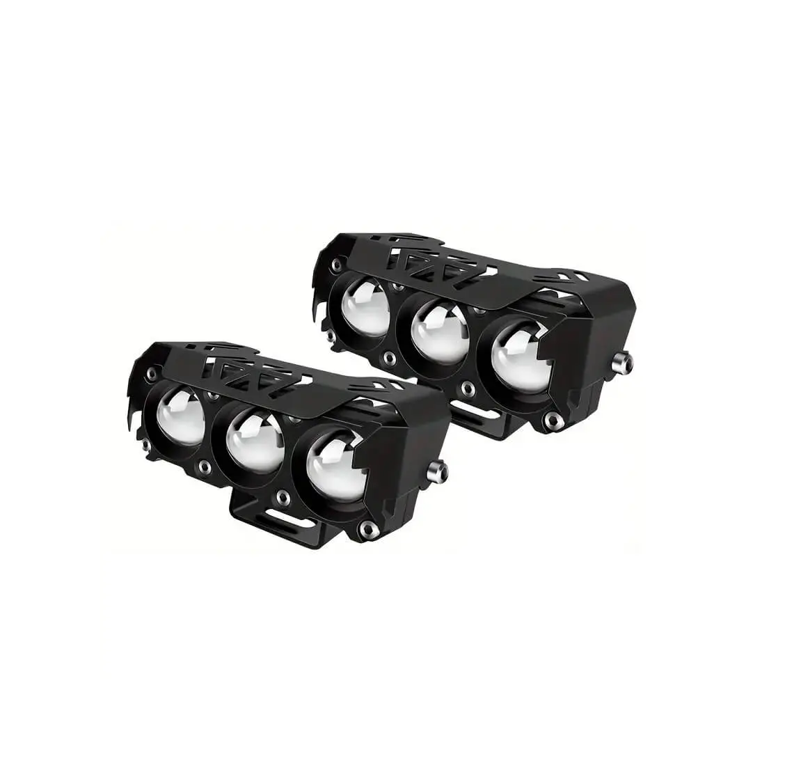 Par Luces Led Auxiliares Faros De Lupa Para Auto Moto 120w
