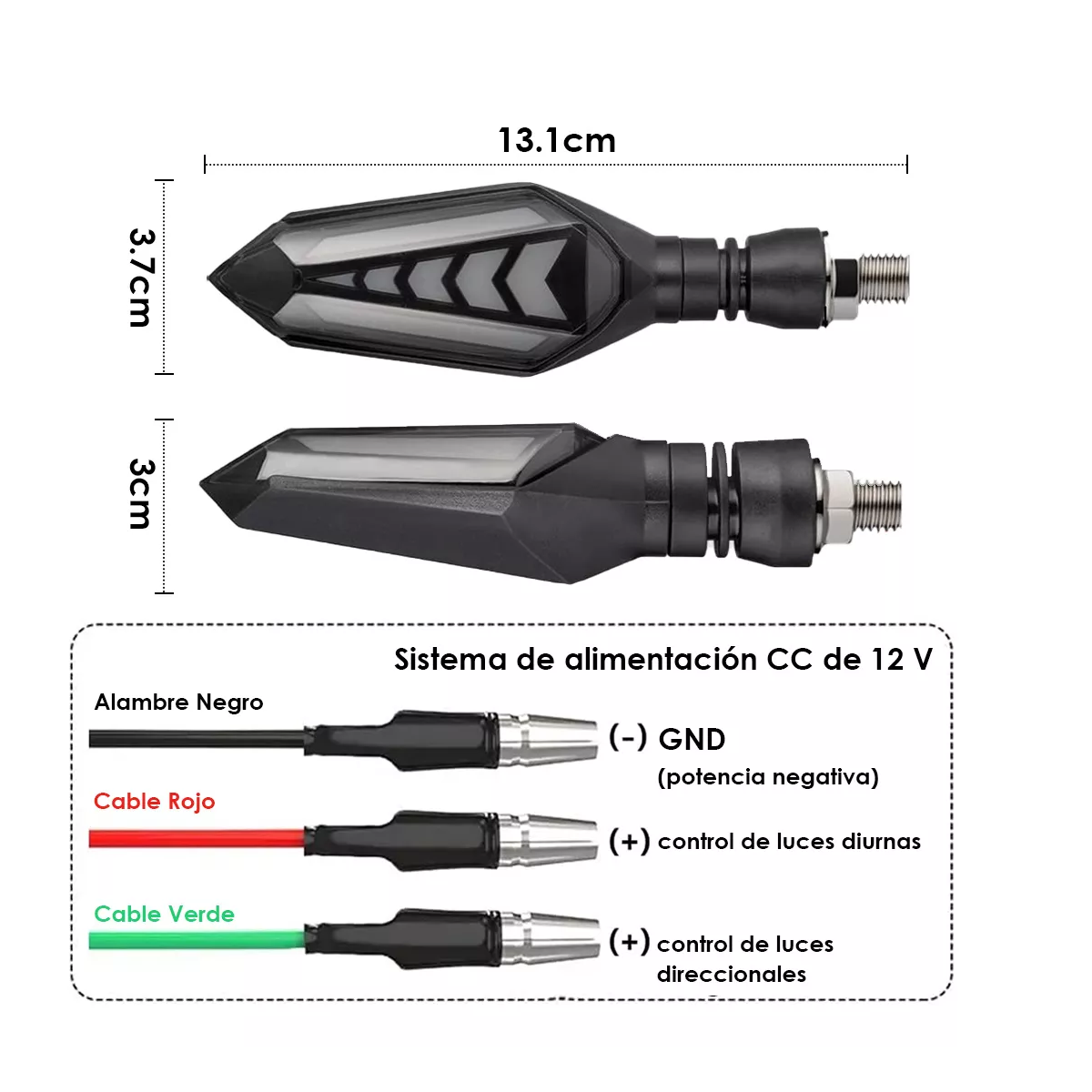 4pcs Luces Led Direccionales Para Motocicleta Amarillo