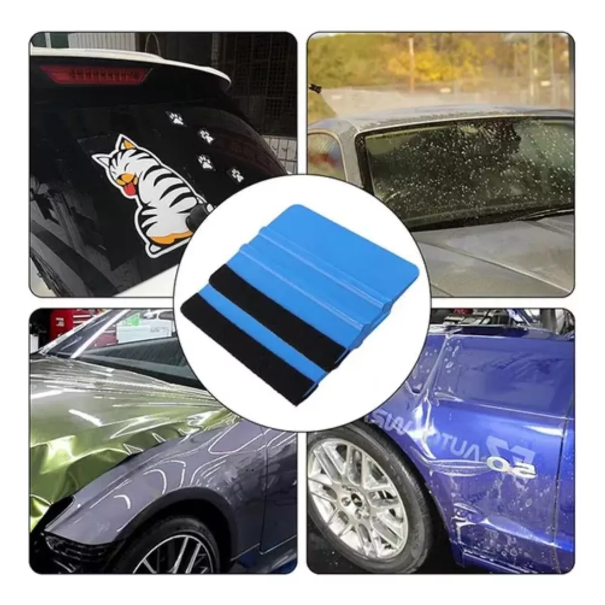 10pzas Espátula Squeegee Aplicador Vinil. Herramienta Para Vinil Fibra De Carbono