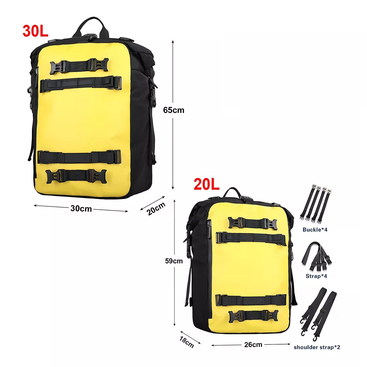 Mochila Bolsa Para Casco Para Asiento Trasero De Moto 3 uds