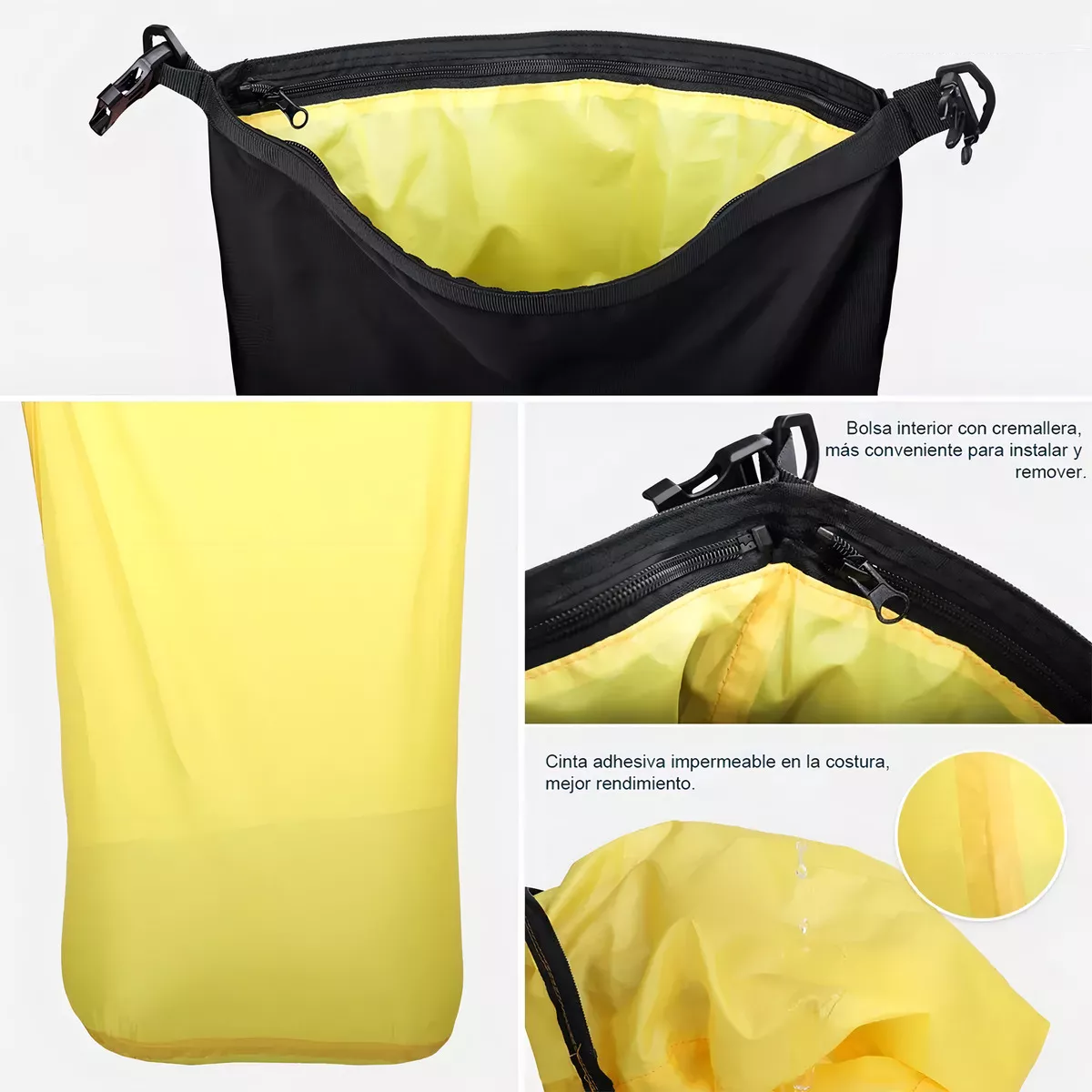 Mochila Bolsa Para Casco Para Asiento Trasero De Moto 3 uds