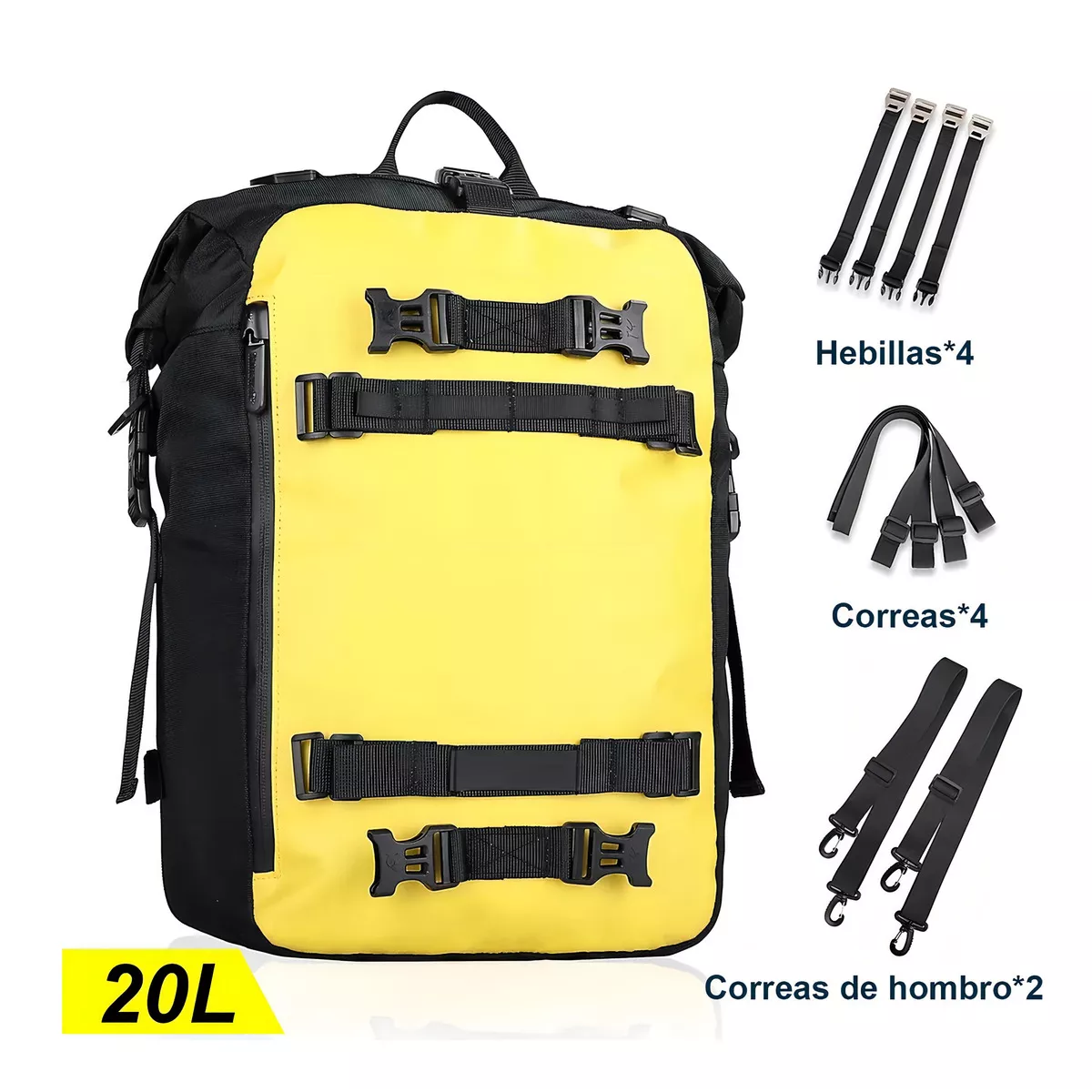 Mochila Bolsa Para Casco Para Asiento Trasero De Moto 3 uds