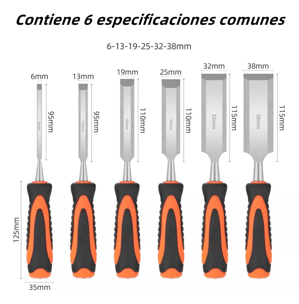 Cinceles De Madera Para Carpintería C/caso Y Afilar Formones