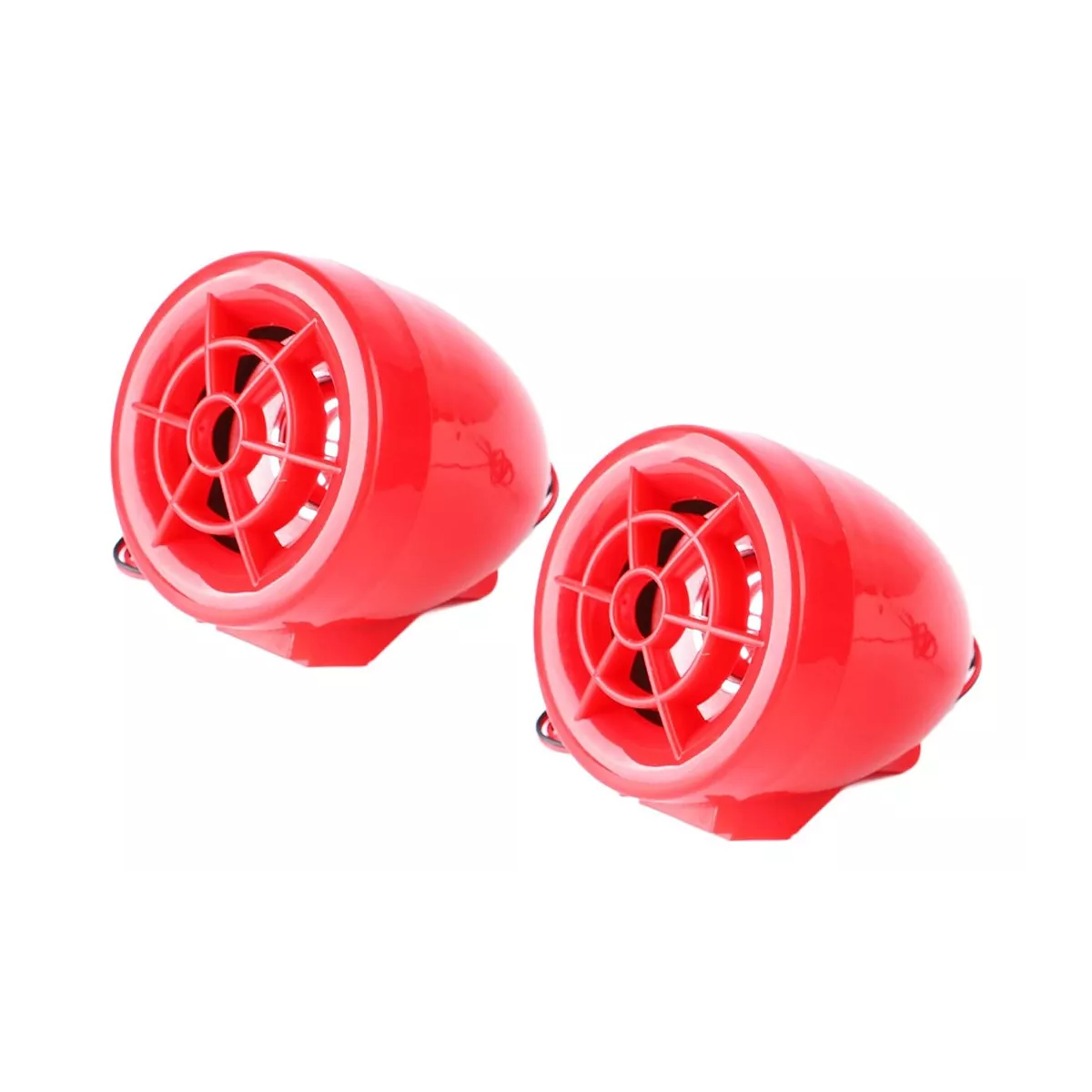 Bocina Alarma Moto Estereo A Prueba De Agua Usb/tarjeta Tf Rojo