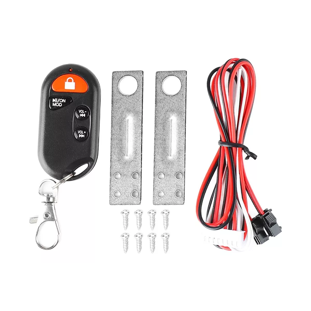 Bocina Alarma Moto Estereo A Prueba De Agua Usb/tarjeta Tf Rojo