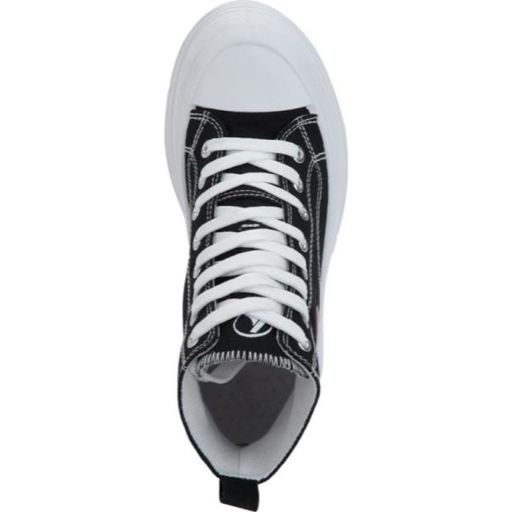 Tenis botín para mujer, con estampado de corazón, color negro, estilo urbano 1106850