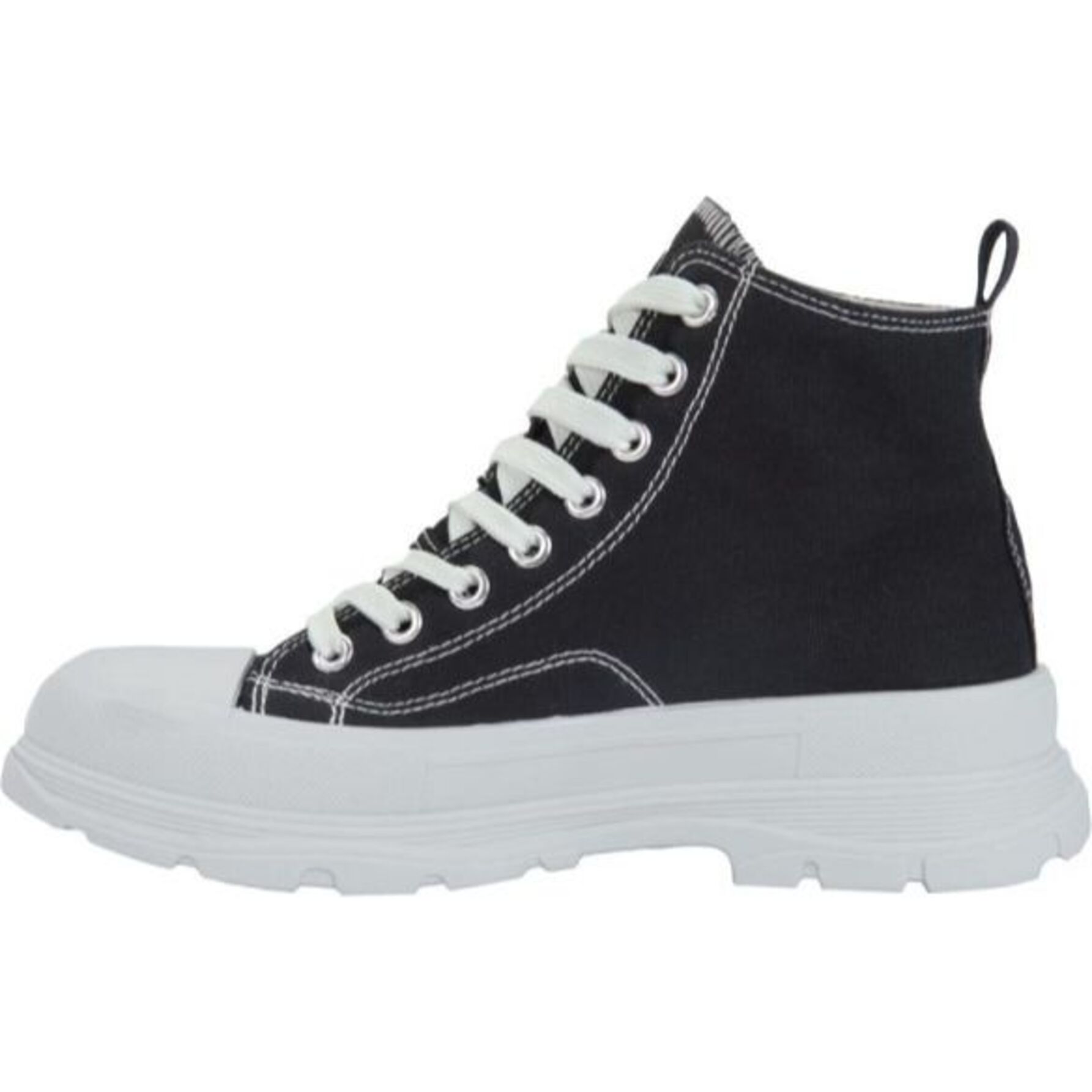 Tenis botín para mujer, con estampado de corazón, color negro, estilo urbano 1106850