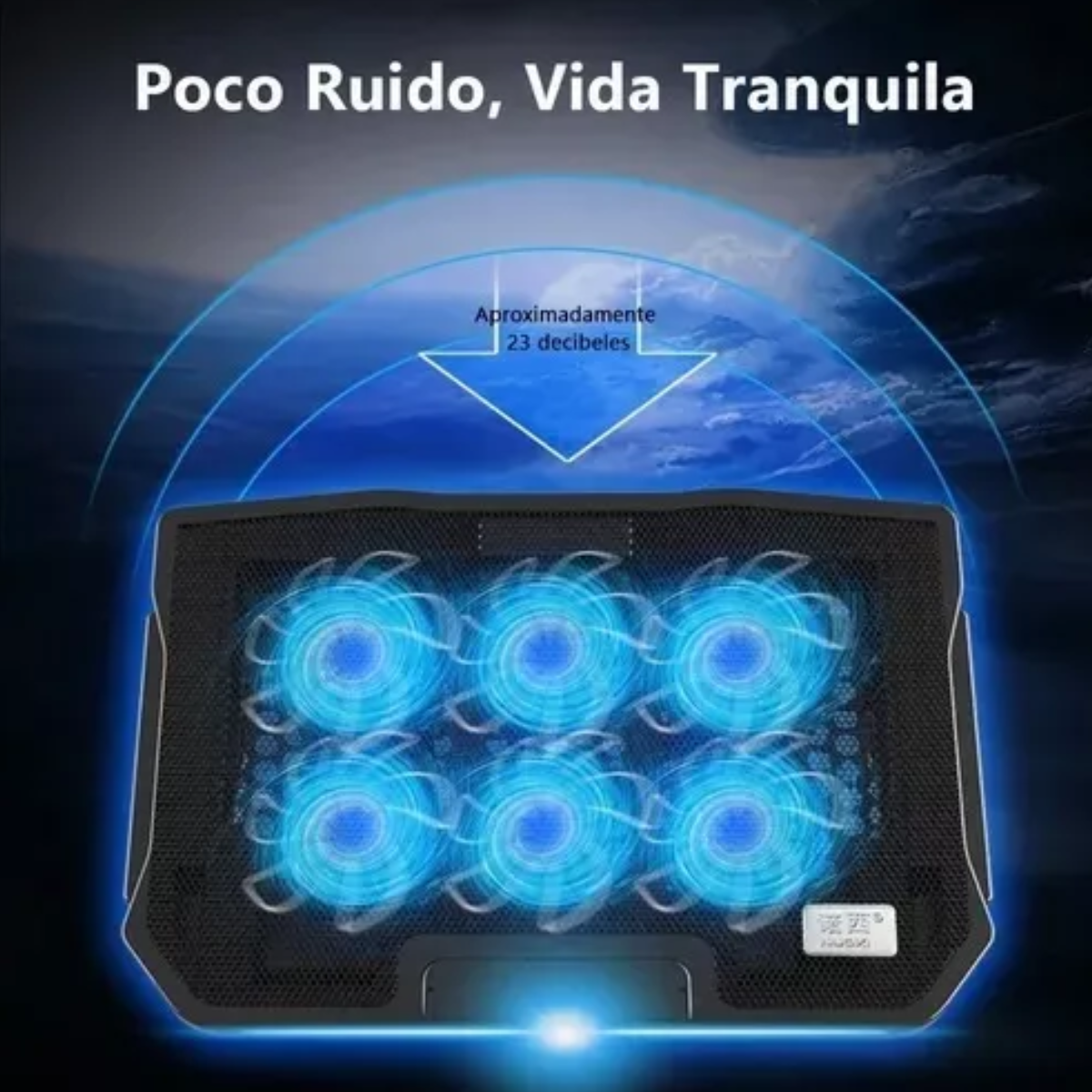 Base De Refrigeración Para Computadora Portátil Bajo Ruido Color Negro