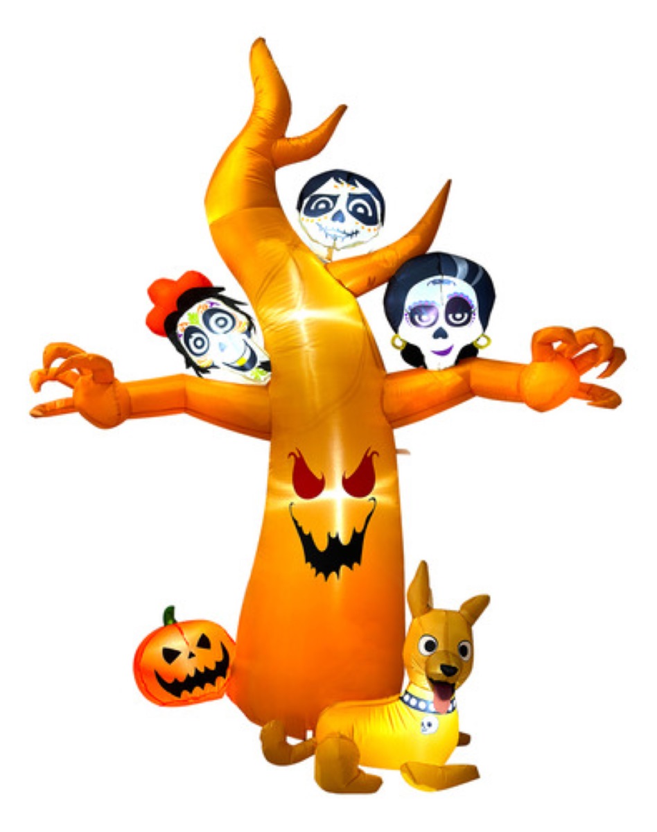 Árbol Inflable Decorativo Día De Muertos 210cm Halloween NARANJA 