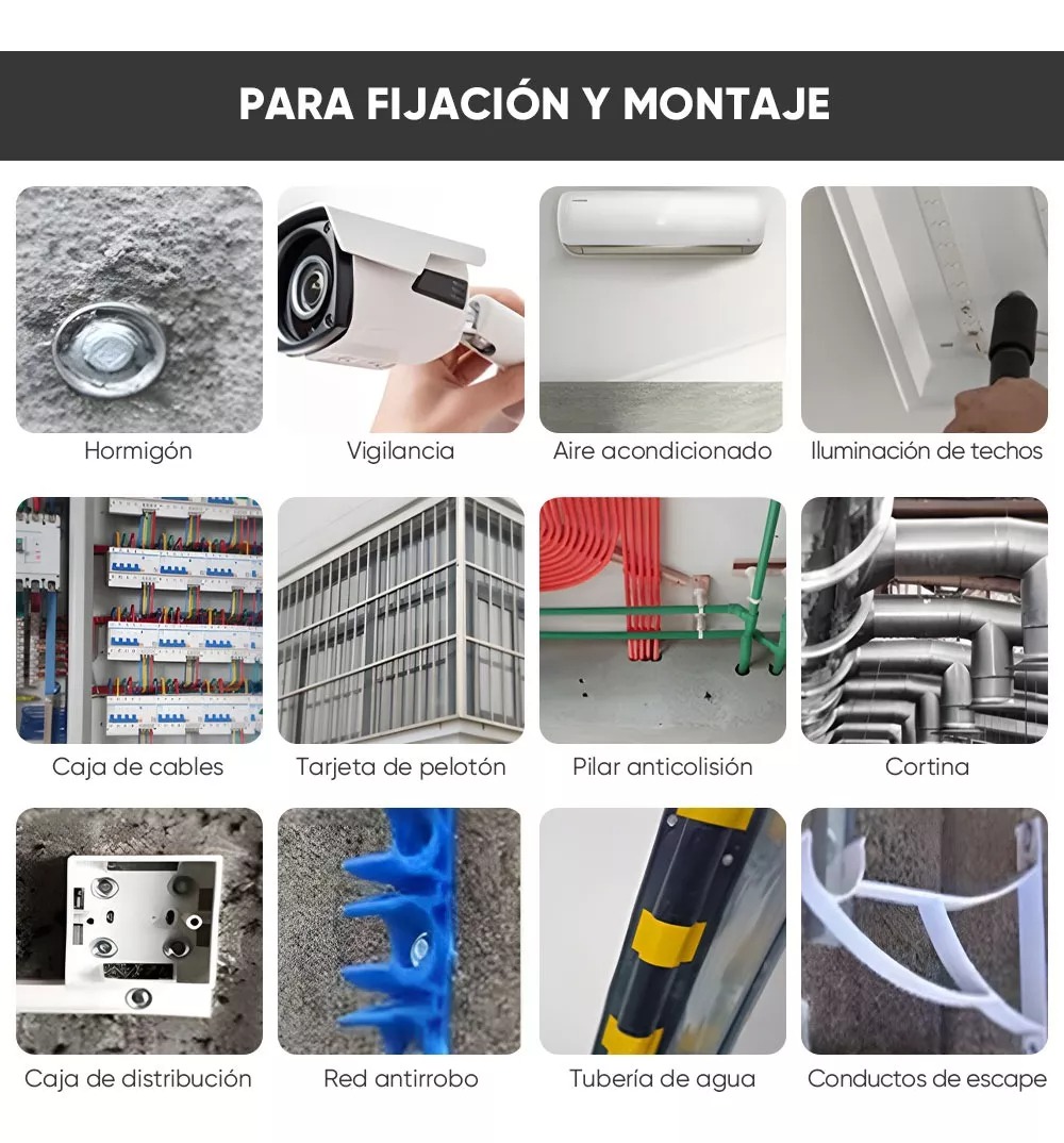 Pistola Fijación Remaches Pared Clavos Caja Kit Y 50 Clavos