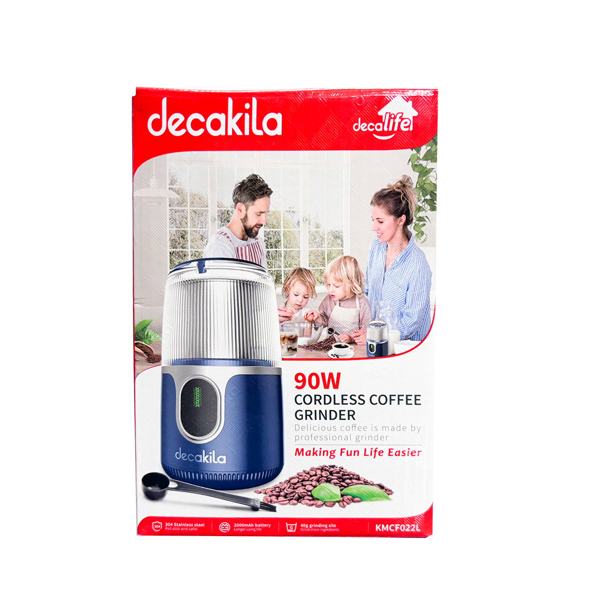Molino de Café 40 g Inalámbrico Azul Decakila KMCF022L