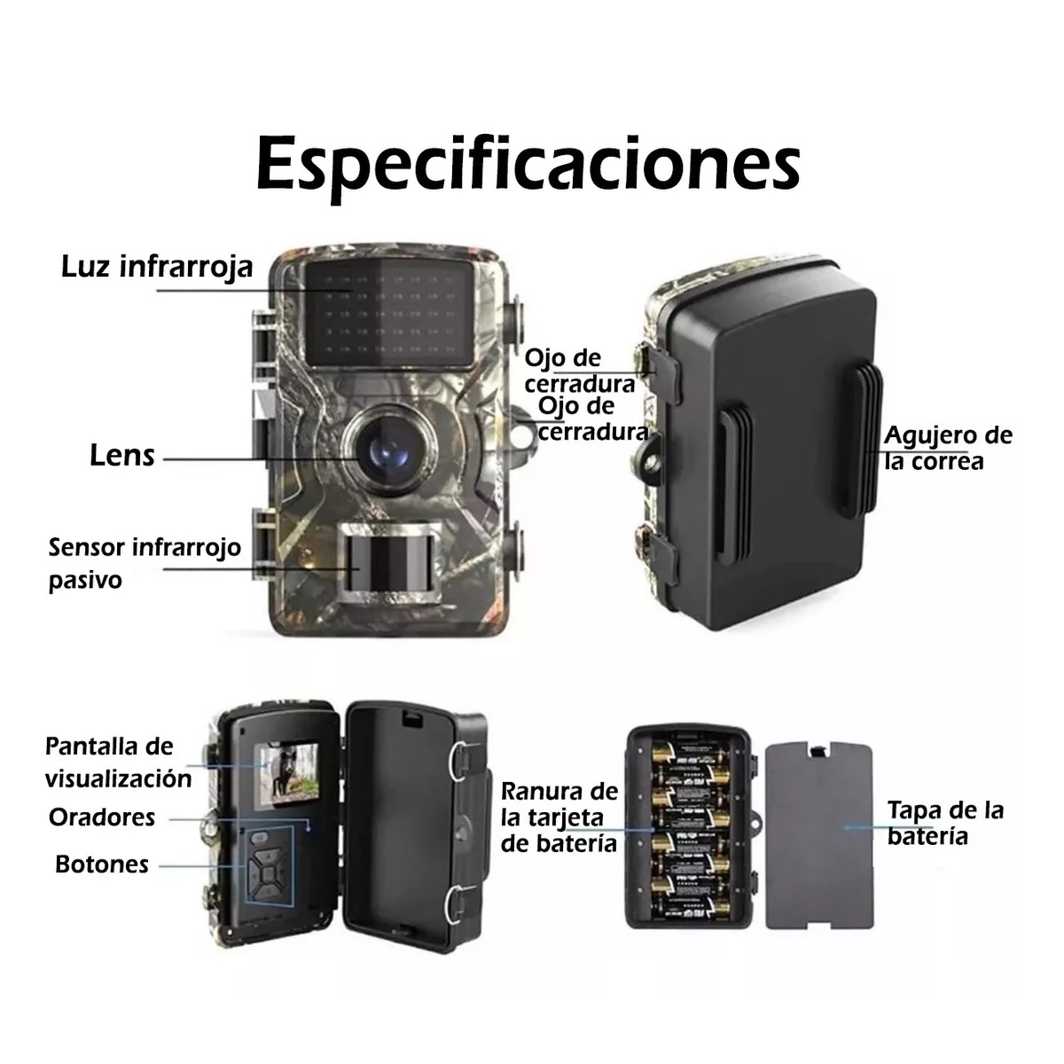 Cámara De Caza De Alta Definición De Visión Nocturna 16mp