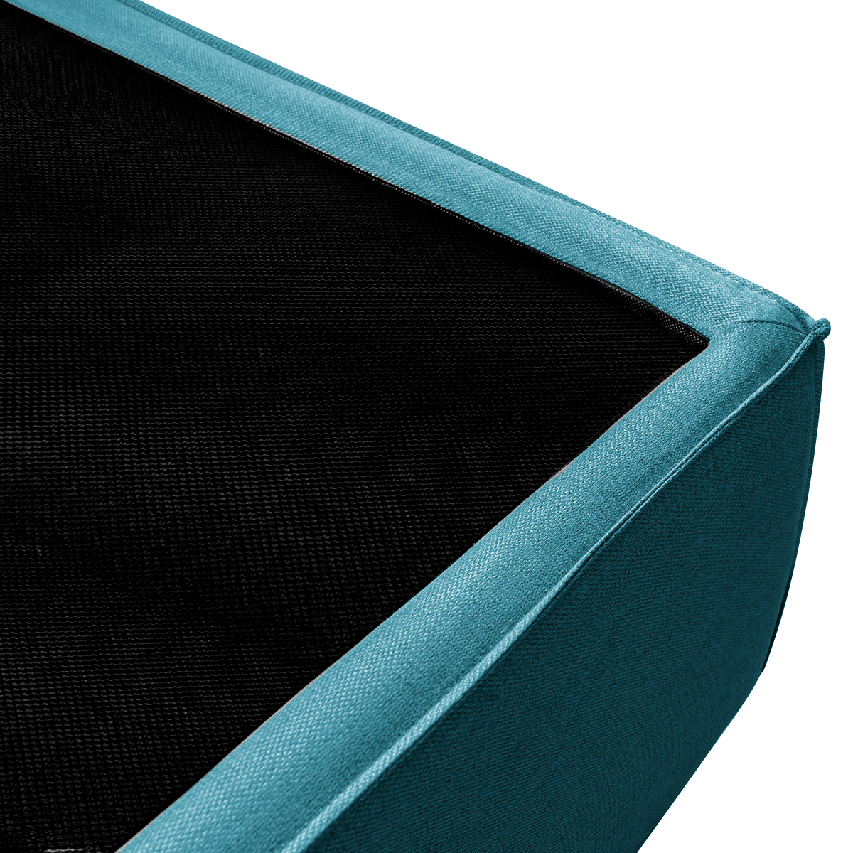 Base Queen Size Para Colchón Roomi Explorer Box Tapizado Azul