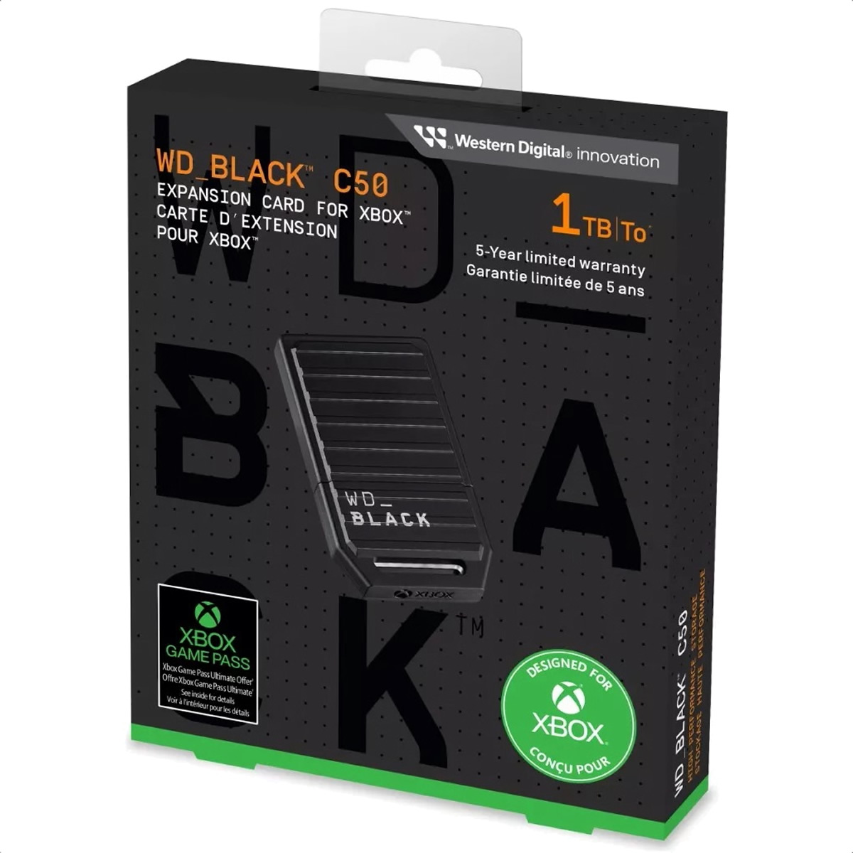 Expansion SSD Western Digital WD_BLACK C50 1TB Para Xbox Series X|S WDBMPH0010BNC-WCSN
