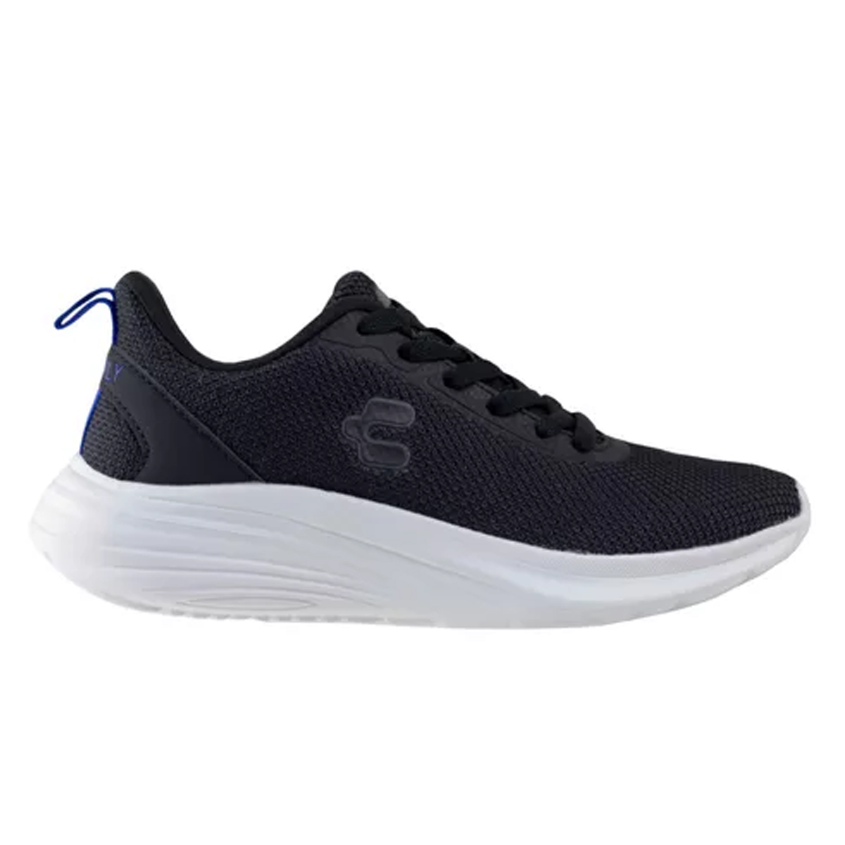 Tenis Charly Hombre Sport Para Trotar 1086306 Negro Blanco