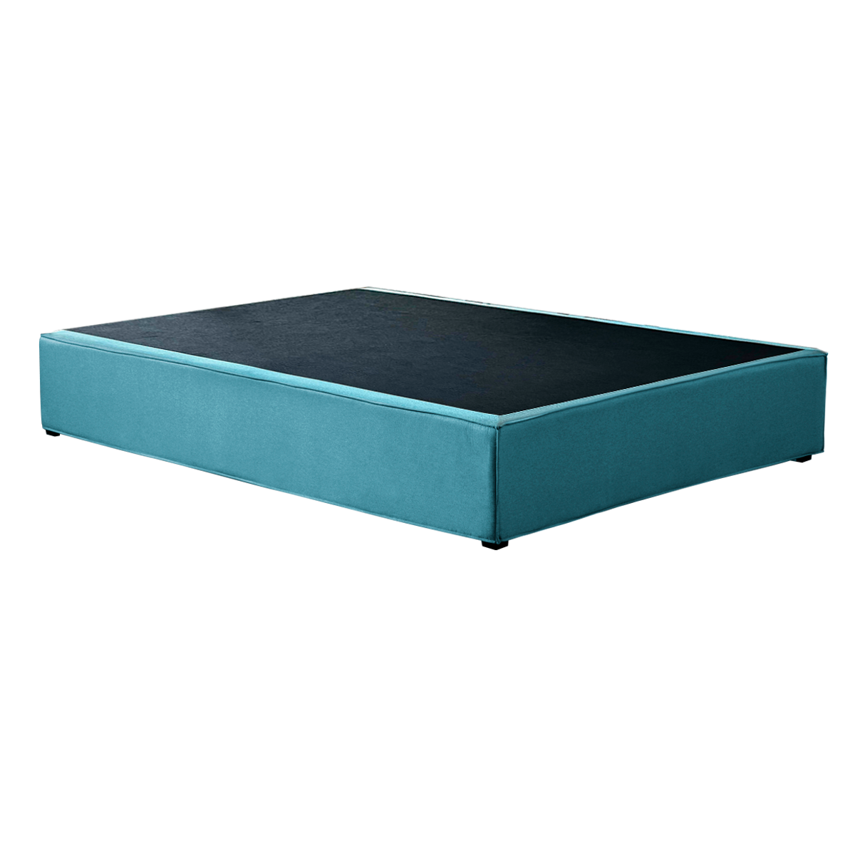 Base Queen Size Para Colchón Roomi Explorer Box Tapizado Azul