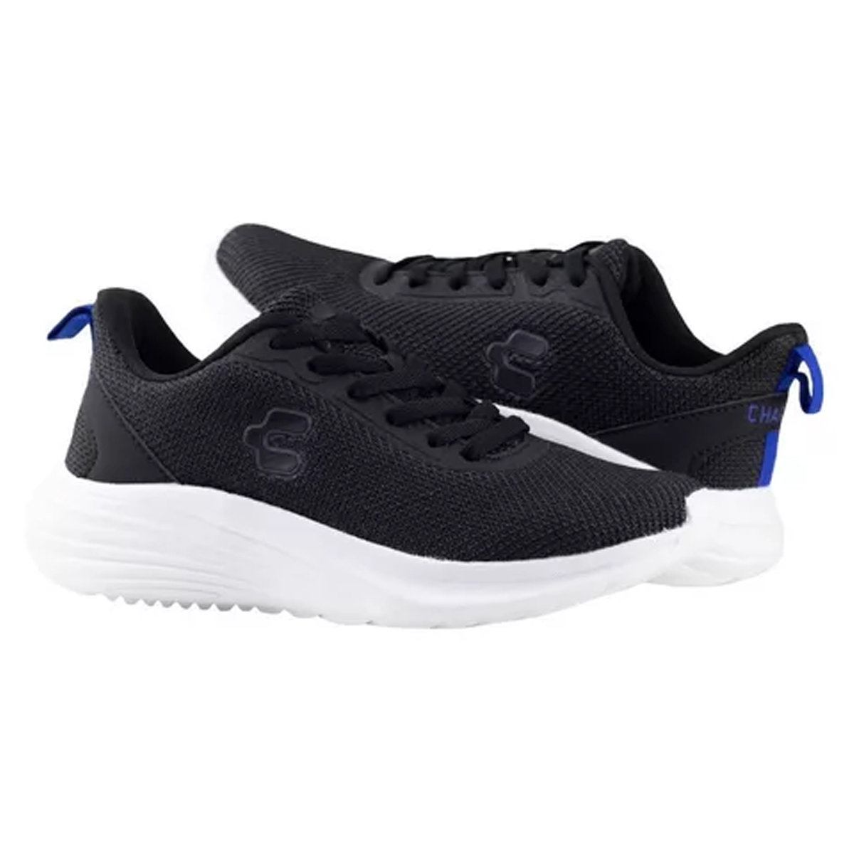 Tenis Charly Hombre Sport Para Trotar 1086306 Negro Blanco