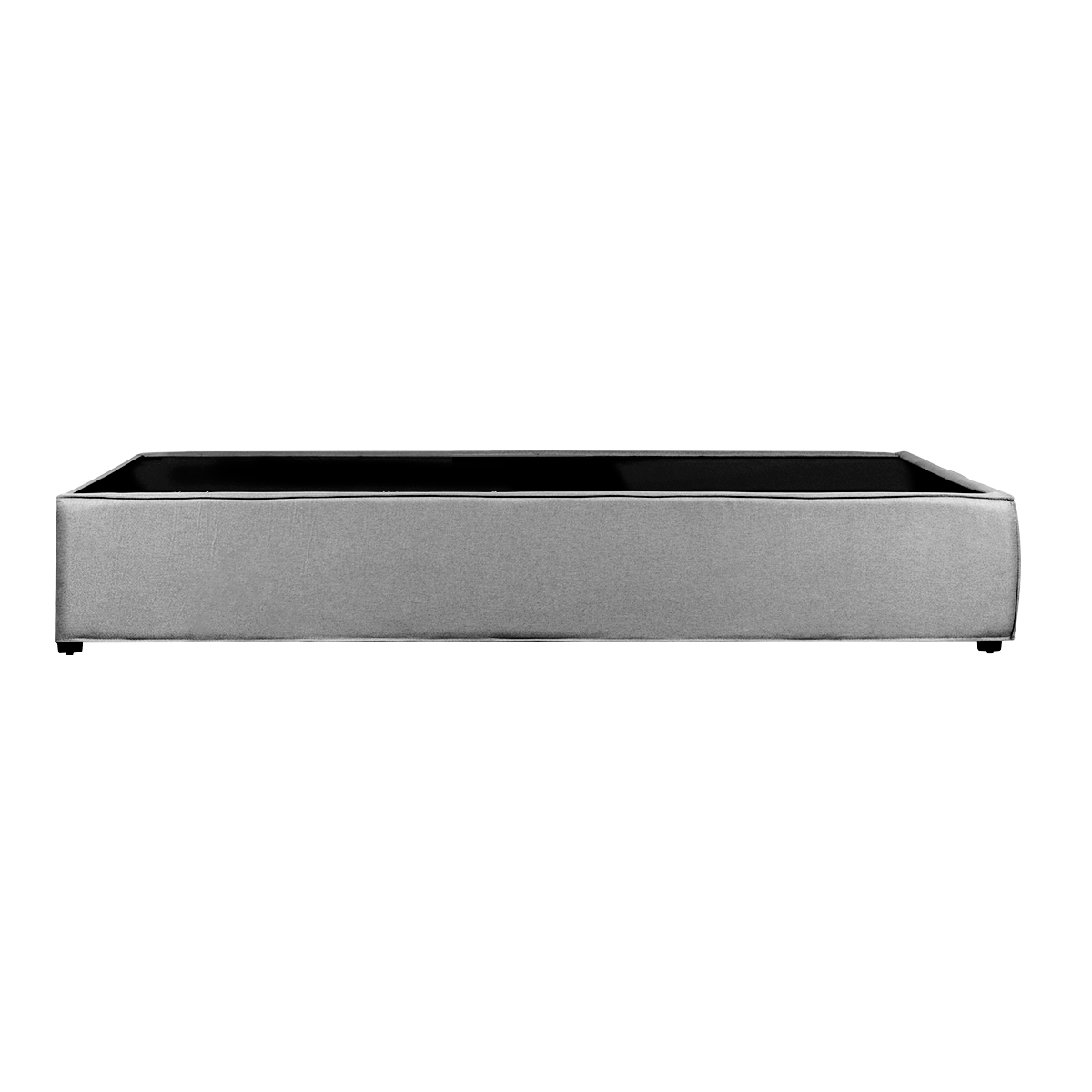 Base Matrimonial Para Colchón Roomi Box Tapizado Gris