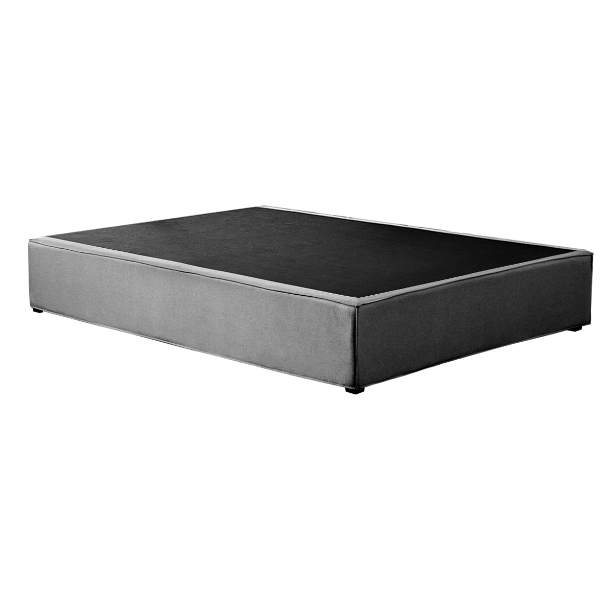 Base Matrimonial Para Colchón Roomi Box Tapizado Gris