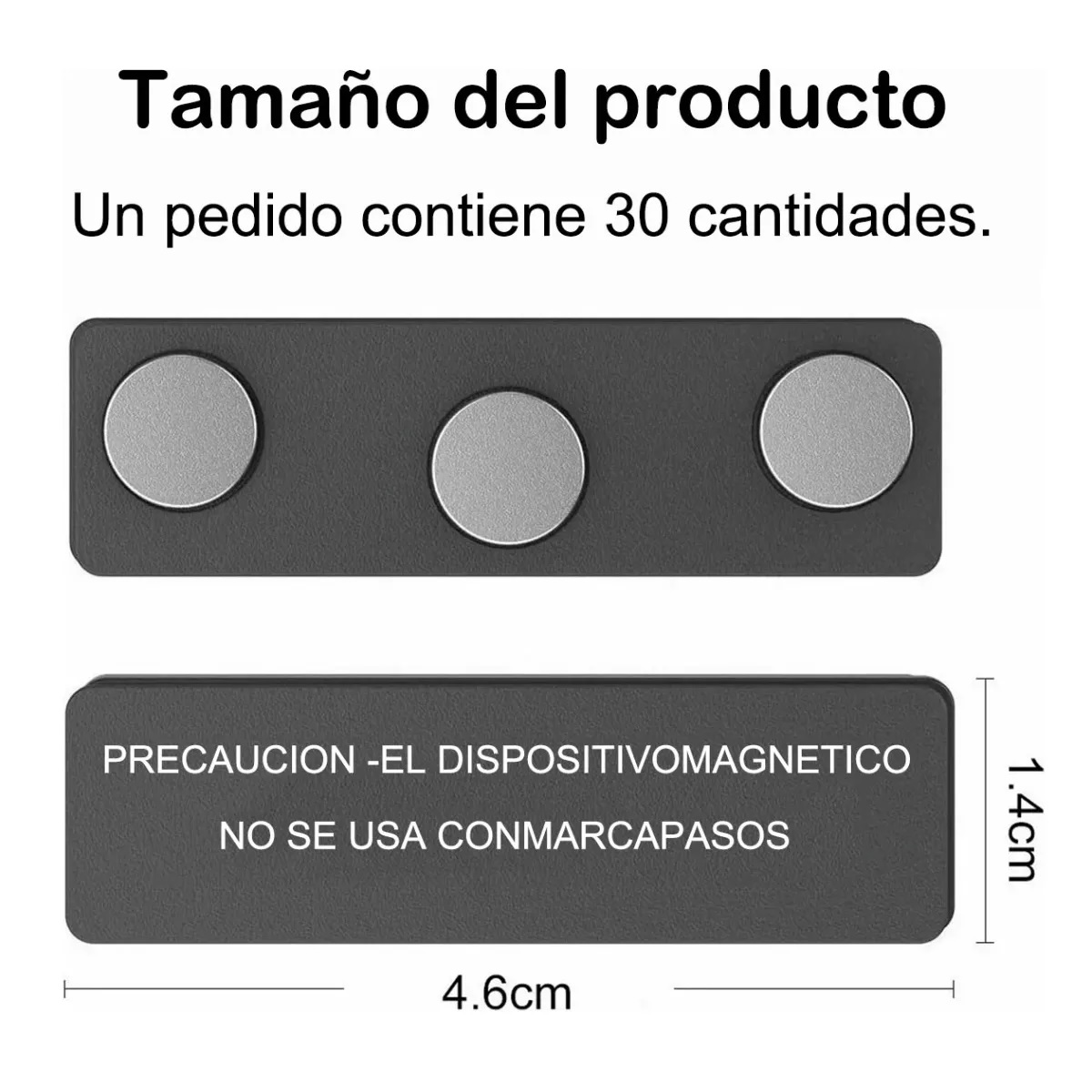 30 Porta Gafete Magnético Con 3 Imanes Plástico Insignia