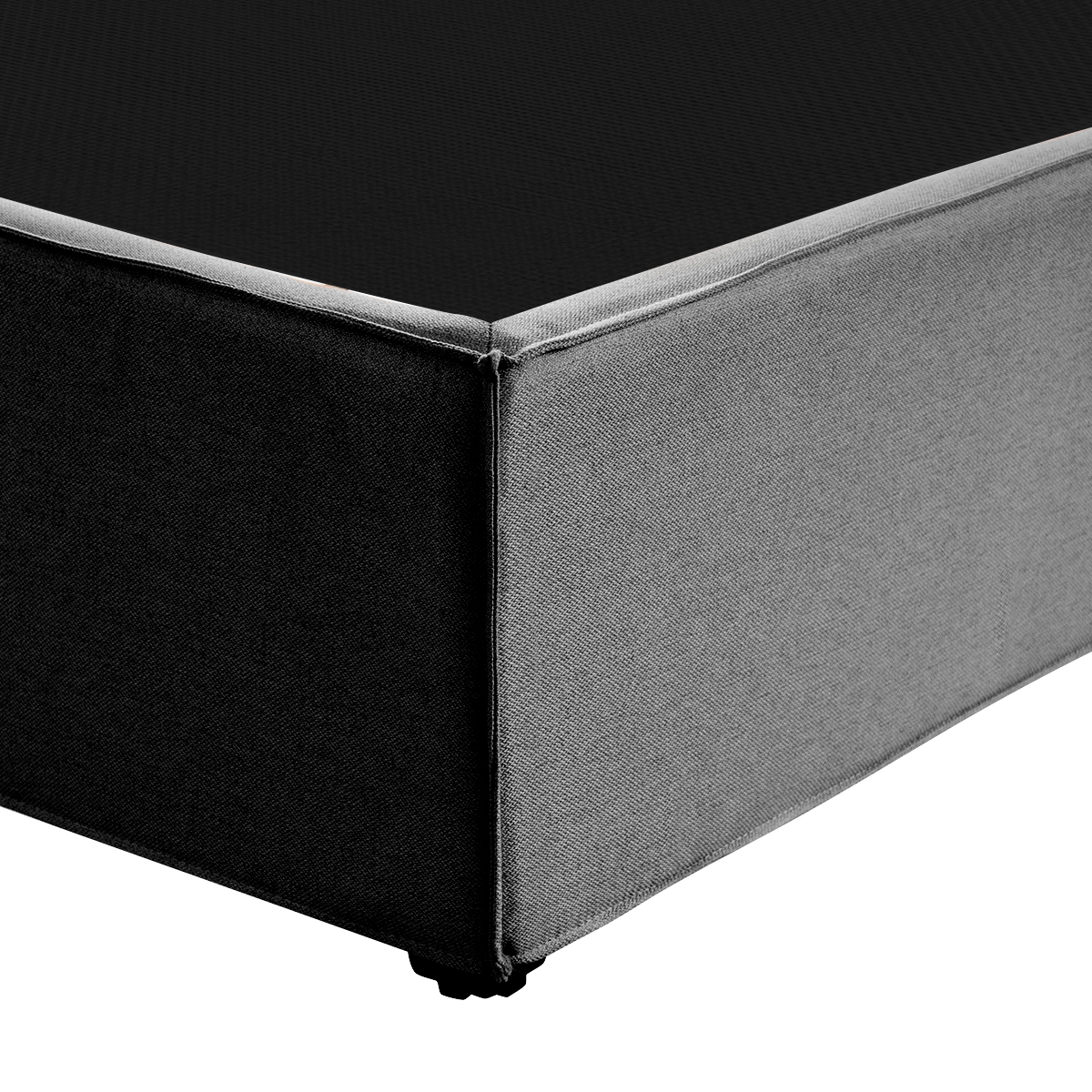 Base Matrimonial Para Colchón Roomi Box Tapizado Gris