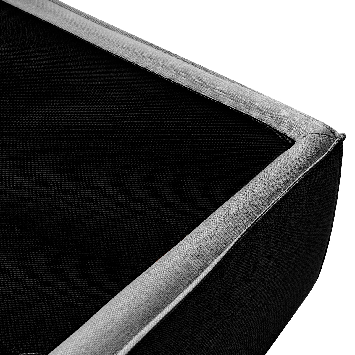 Base Matrimonial Para Colchón Roomi Box Tapizado Gris