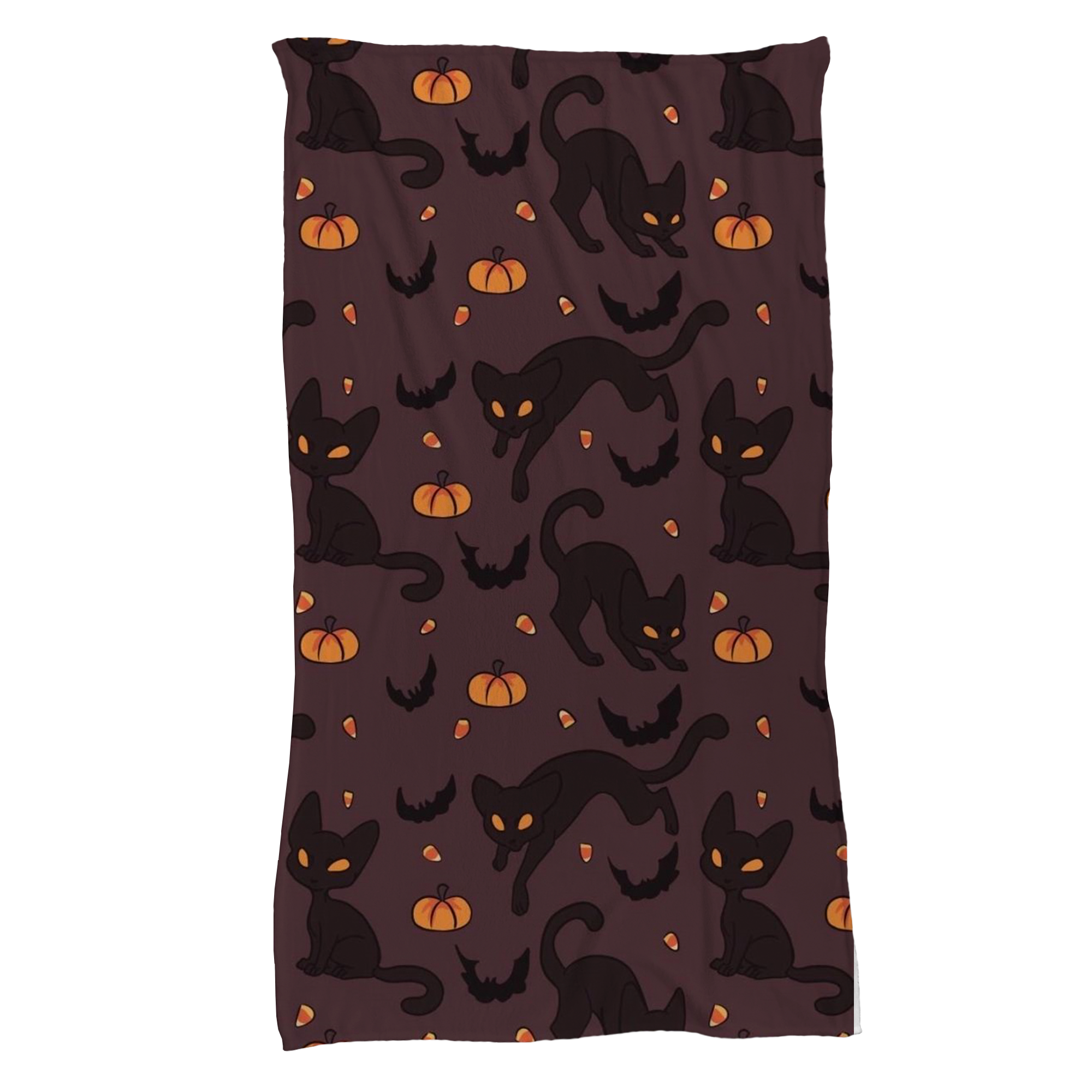 Cobija Manta Frazada Diseño de Patrón Gatos Calabaza Temporada de Halloween Ultra Suave y Ligera de Alta Calidad