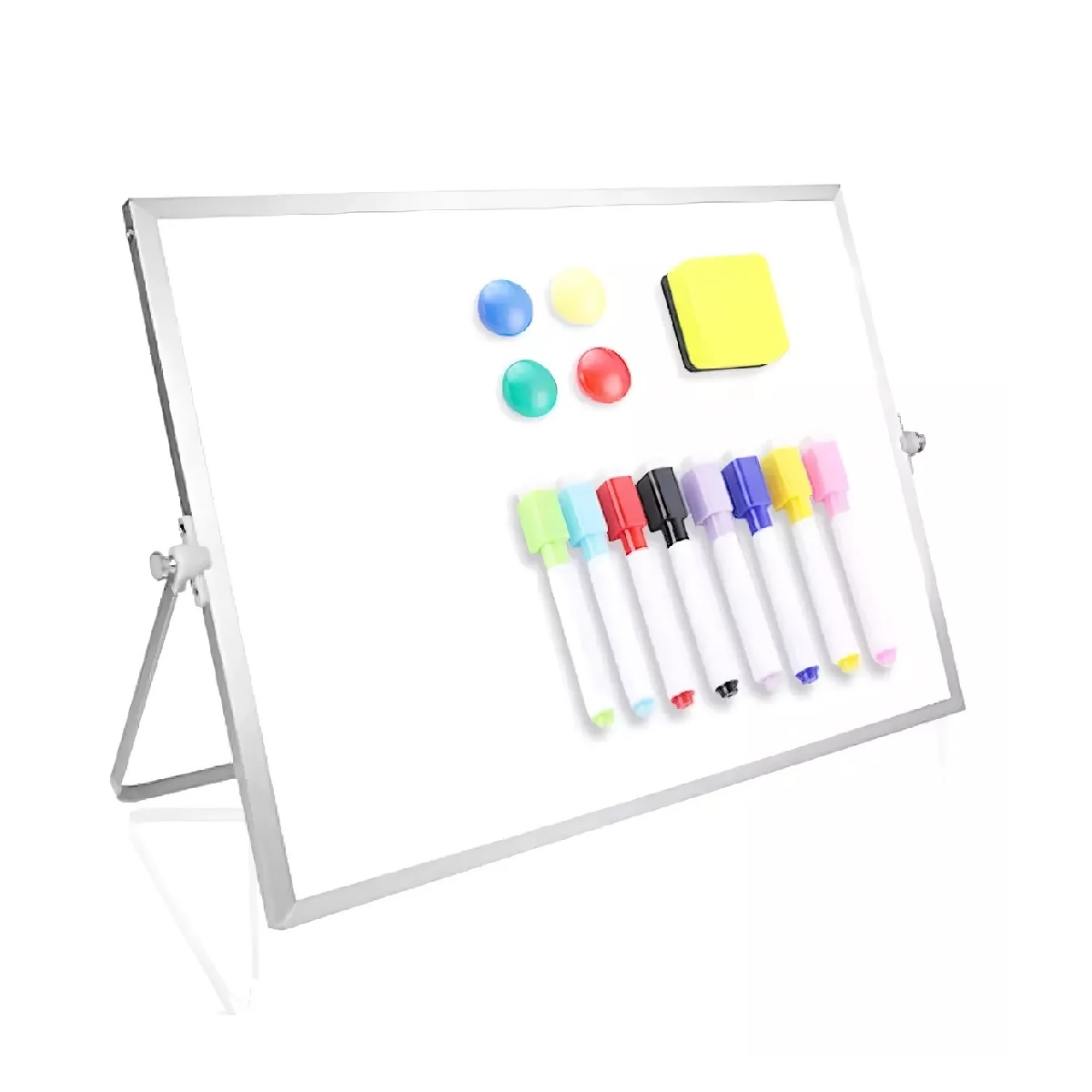 Pizarrón Blanca De Borrado En Seco Con Soporte, 16 X 12 Pulgadas