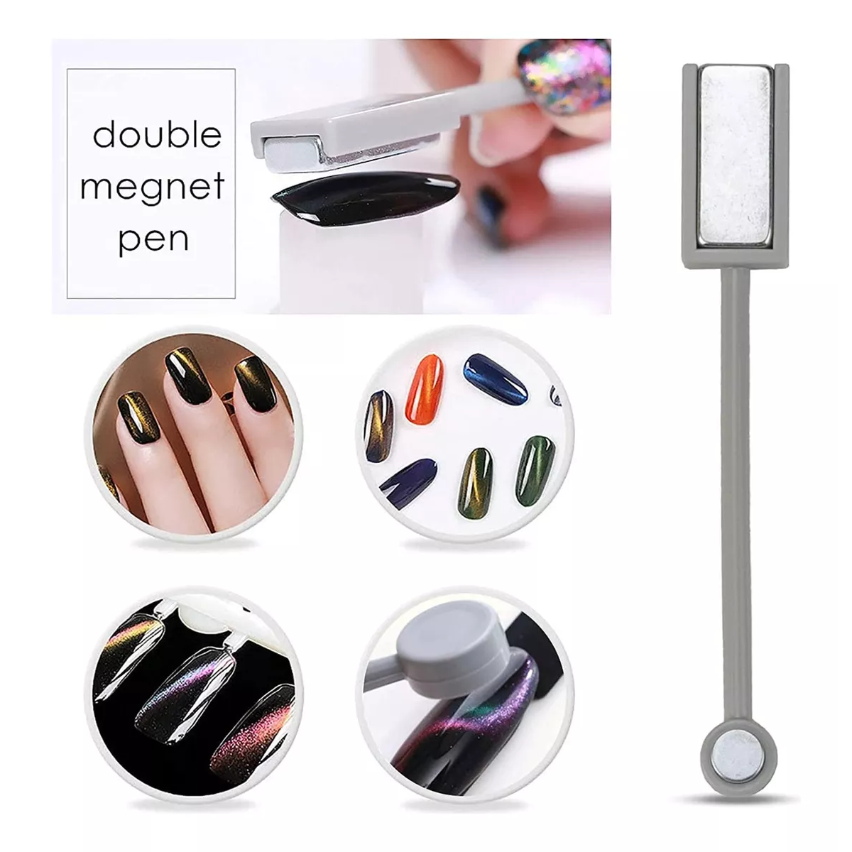 8pcs Iman Ojo De Gato De Uñas Art Set Manicura Pedicure Gel
