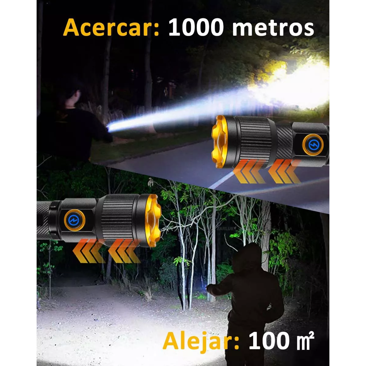Lámpara Led Recargable Mini Linterna Potente Con Imán 5modos