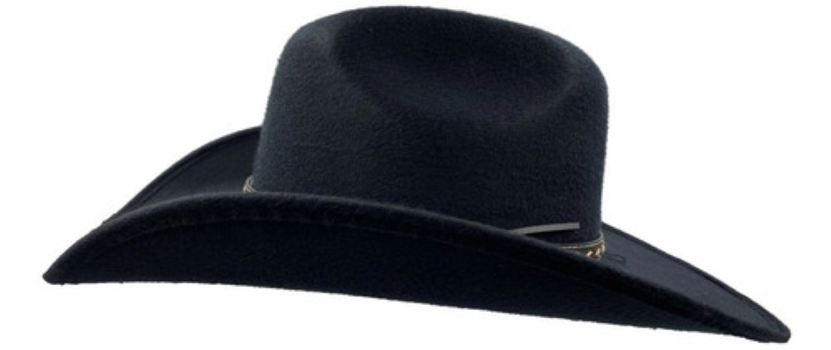 Sombrero Vaquero Moda Texana 100% Lana Unisex Horma Elegante negro TALLA L