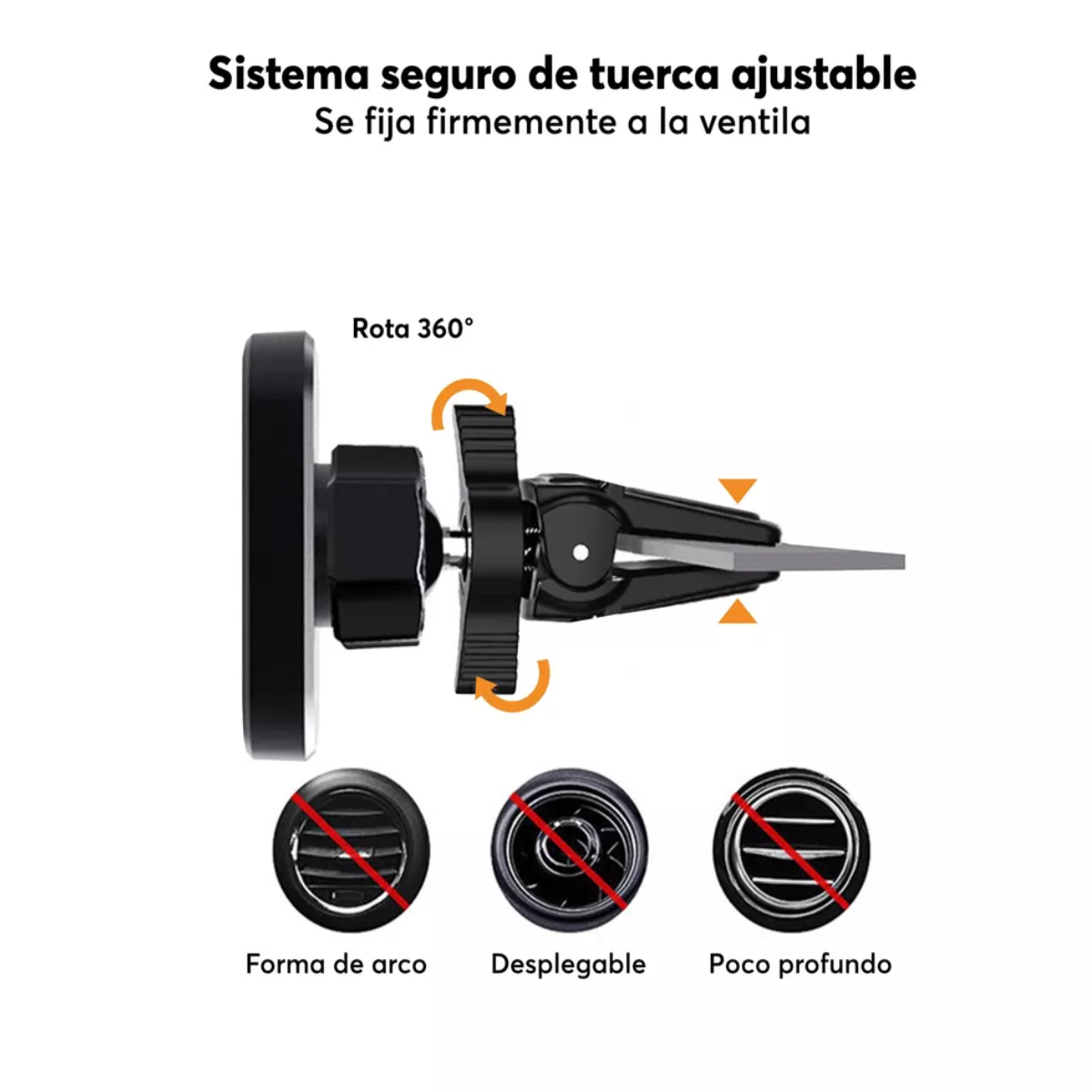 Soporte Porta Celular Auto Universal Ventila Magnetico