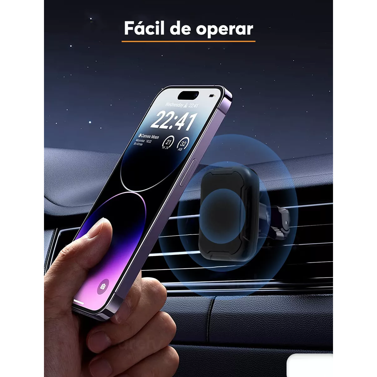 Soporte Porta Celular Auto Universal Ventila Magnetico