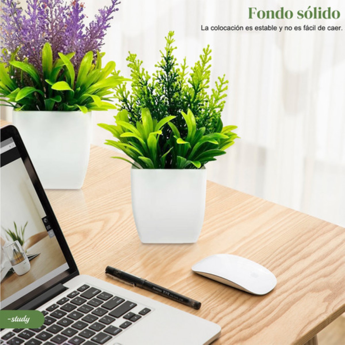 Plantas Artificiales Decorativas Macetas,flores Artificiales3
