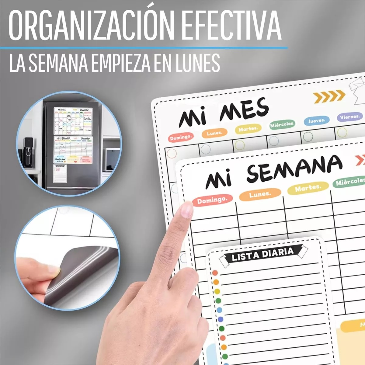 Planificación Semanal De Calendario Pizarra Blanca Magnética