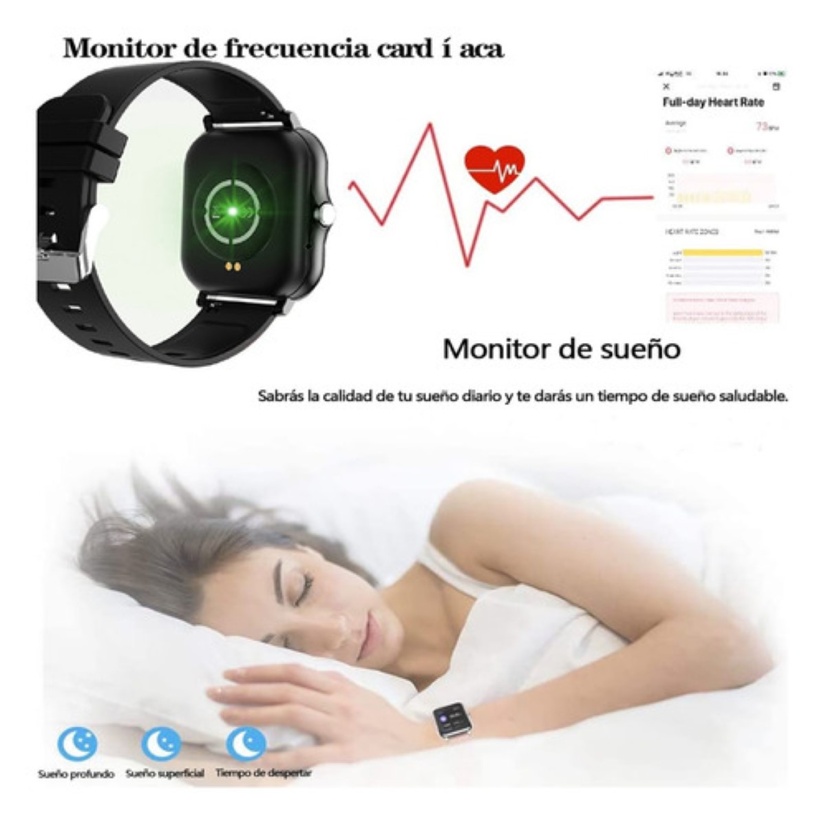 Reloj Inteligente Bluetooth Deportivo Smartwatch Impermeable dorado