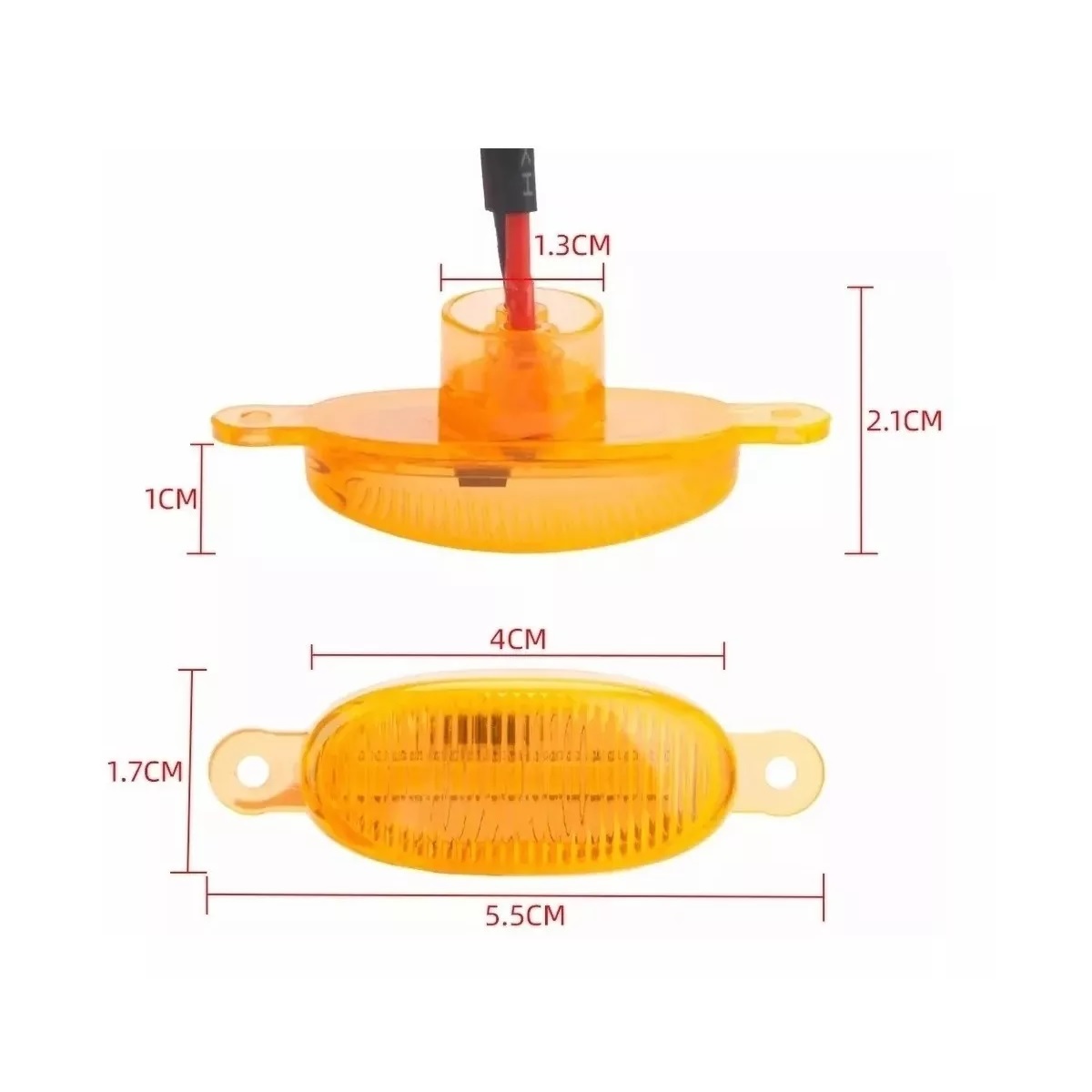 Kit 4 Luz Led Parrilla Universal Raptor Ámbar Con Cable Drl Amarillo