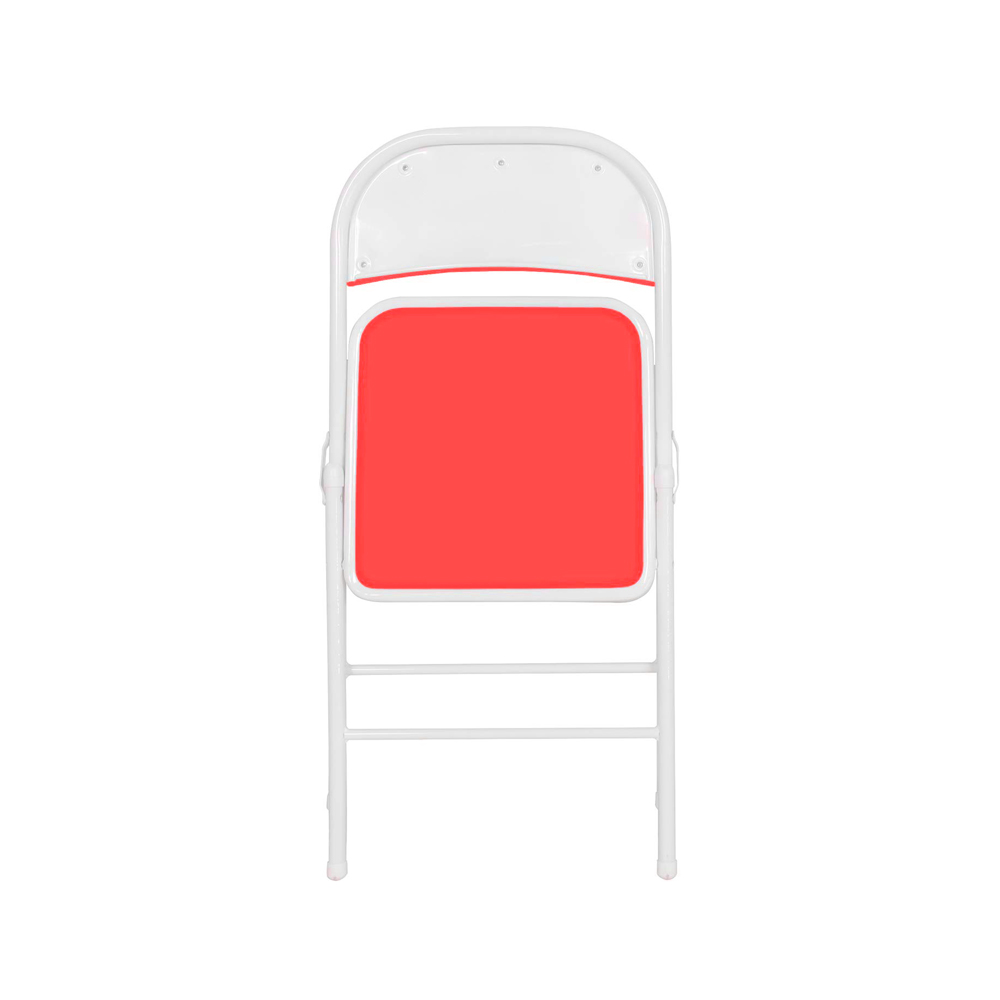 Ilios Innova | Paquete de sillas plegables acolchonadas impermeables para exteriores con estructura metálica resistente y base antideslizante color rojo
