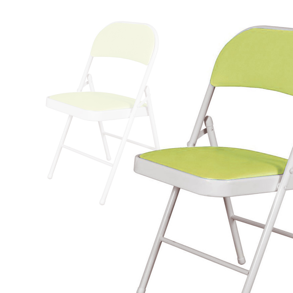 Ilios Innova | Paquete de sillas plegables acolchonadas impermeables para exteriores con estructura metálica resistente y base antideslizante color verde