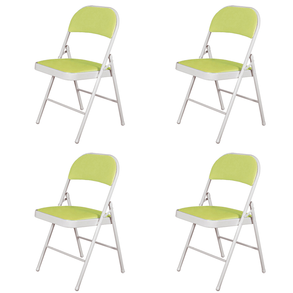 Ilios Innova | Paquete de sillas plegables acolchonadas impermeables para exteriores con estructura metálica resistente y base antideslizante color verde