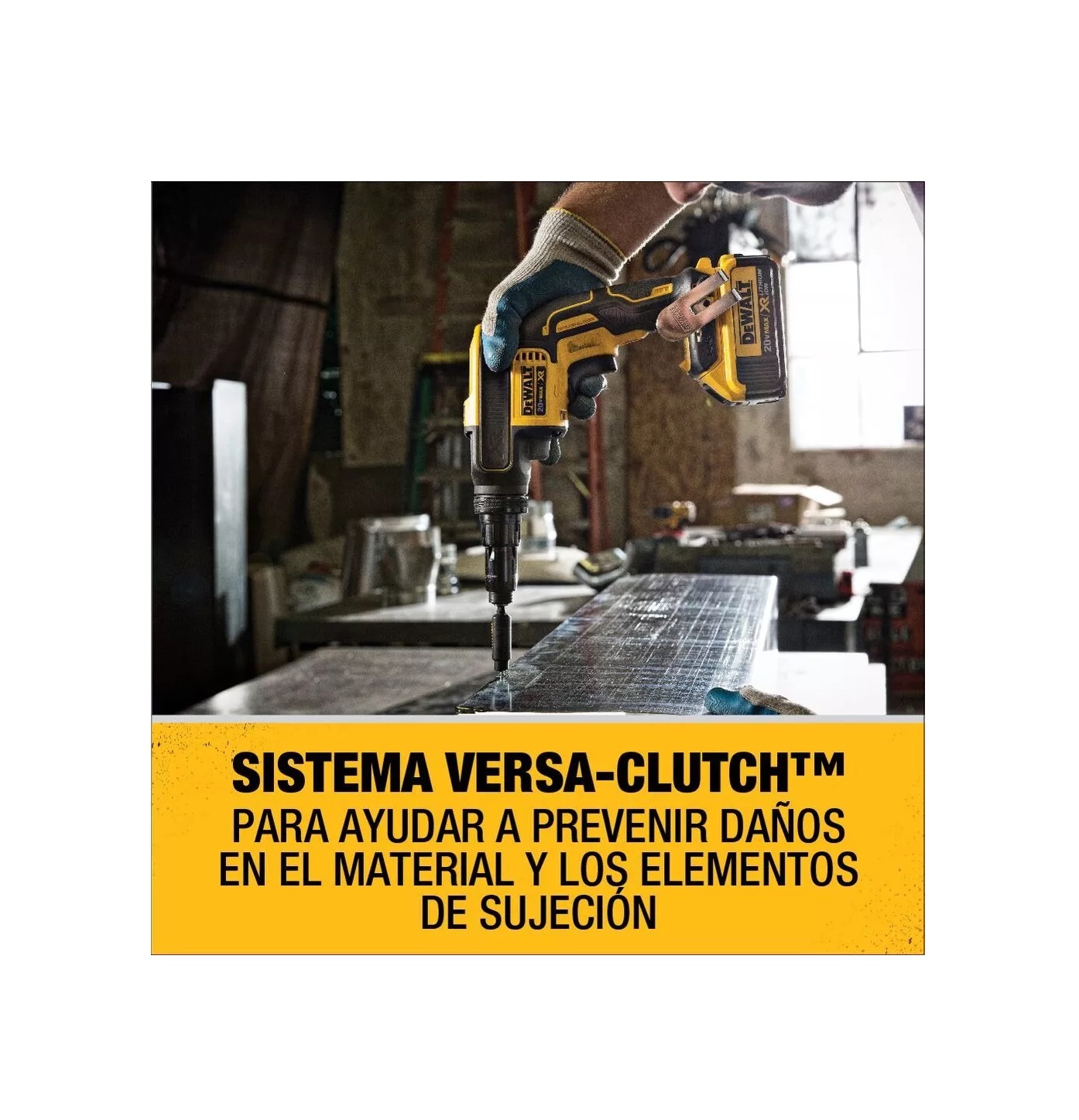 Pistola Para Clavos Para Tablaroca Panel Yeso Con Torsión Ajustable Versa-Clutch Dewalt Modelo DCF622B