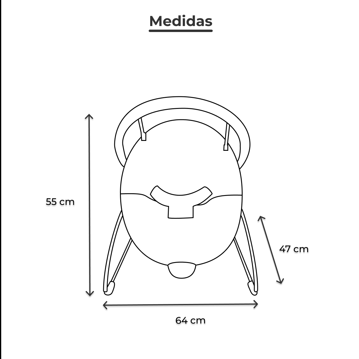 Mecedor Bebe Bouncer Prinsel. Rosa