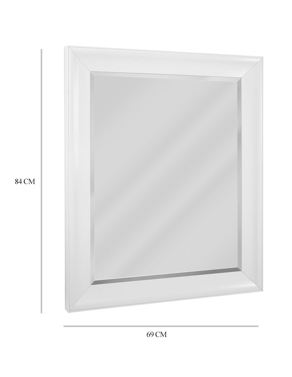 Espejo Decorativo Biselado Contemporáneo - 69x84 cm - Fine Art Tj