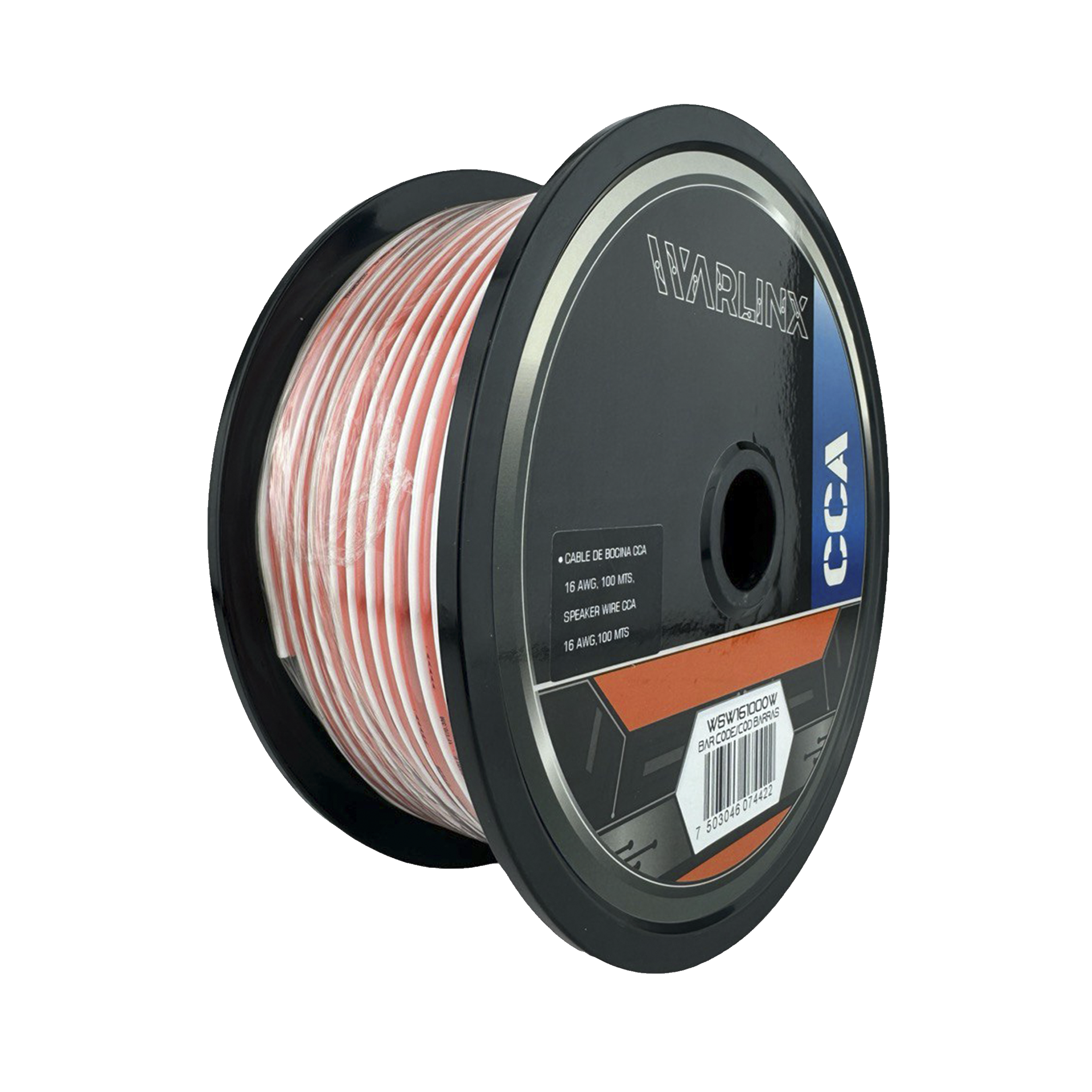 ROLLO DE CABLE PARA BOCINA SPEAKER WIRE 100mts CAL 16 CCA