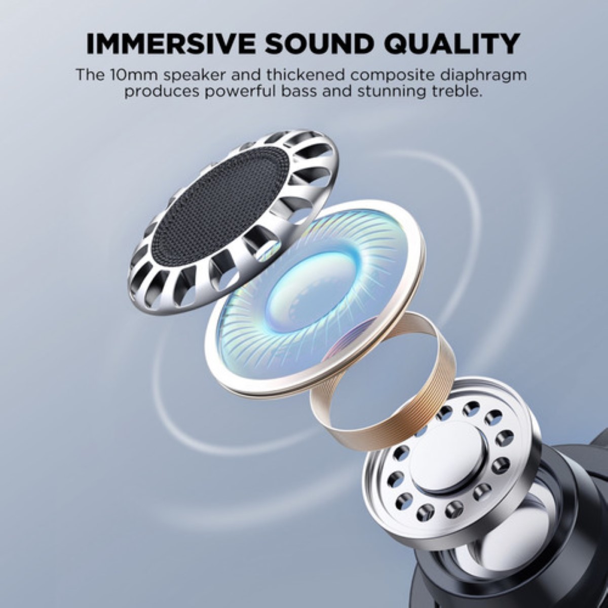 Auriculares gamer inalámbricos HTC True Wireless Earbuds 9+ BDA9 violeta con luz LED
