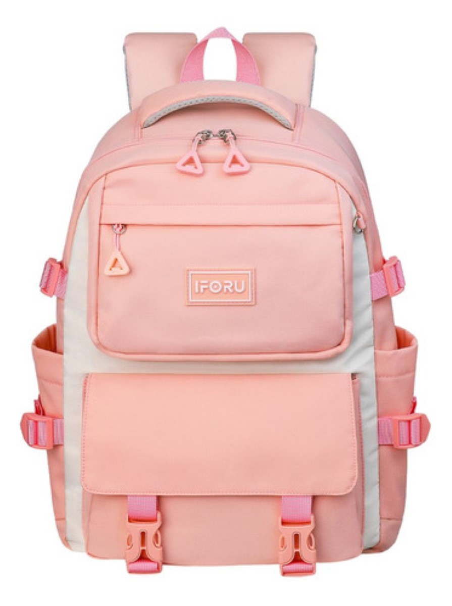 Mochila Escolar Viaje Bolsa Impermeable Mochilas Reforzada 2 En 1 AZUL ROSA