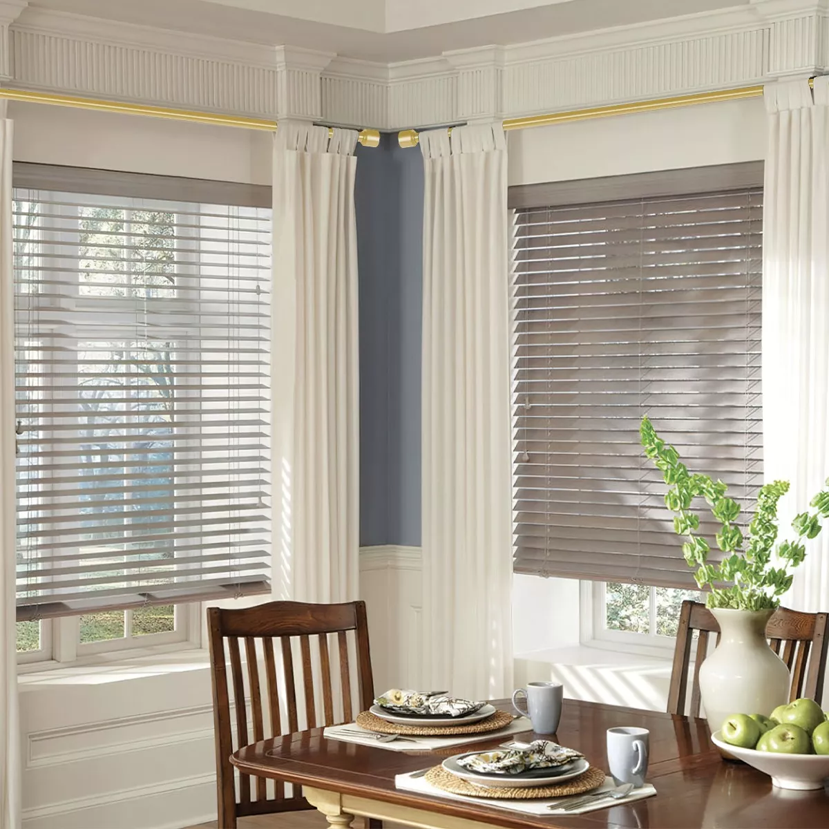 Cortineros Metal Ajustable Barra De Cortina 0.85 A 4.75m Oro